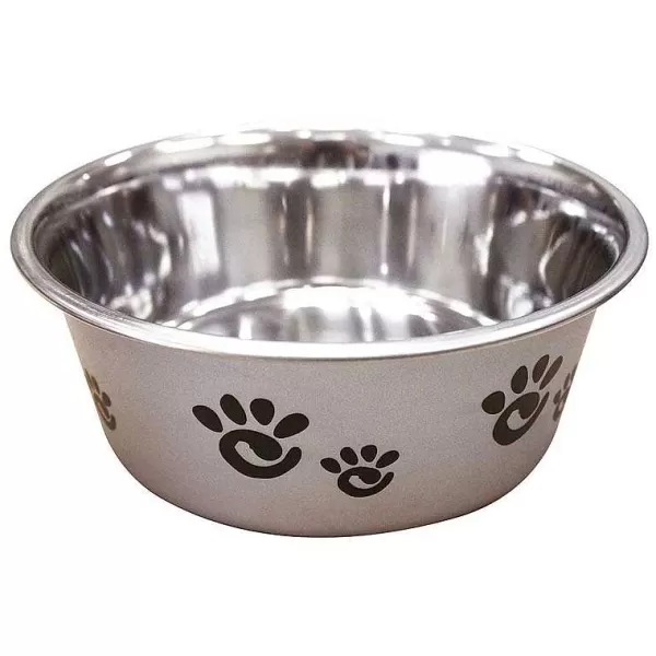 Best Sale Barcelona Pearlized Silver Decorative Paw Print Bowl - 32 Oz Dishes & Bowls