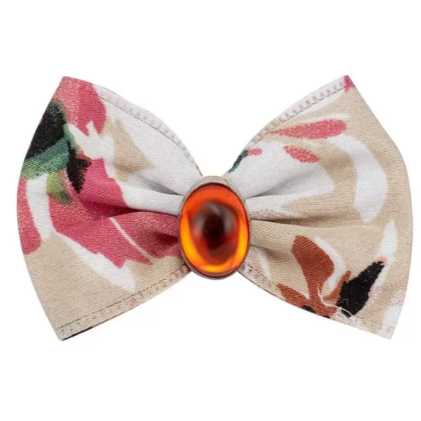 Cheap Fancy Finishes Designer Satin Dog Bows With Oval Bead - 24Ct Bows