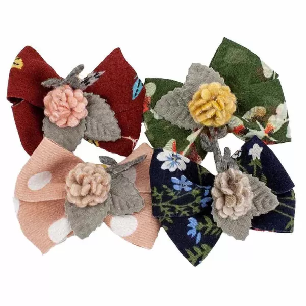 Sale Fancy Finishes Floral Design Dog Bows With Flower 24 Count Bows
