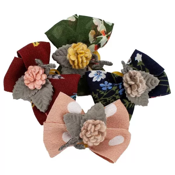 Sale Fancy Finishes Floral Design Dog Bows With Flower 24 Count Bows