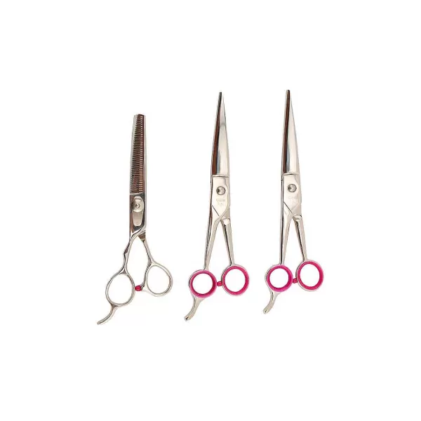 Hot Geib Gator 3 Piece Kit Left Handed (7.5 St, 7.5 C, 30 Or 40-Tooth Thinner) Grooming Shears