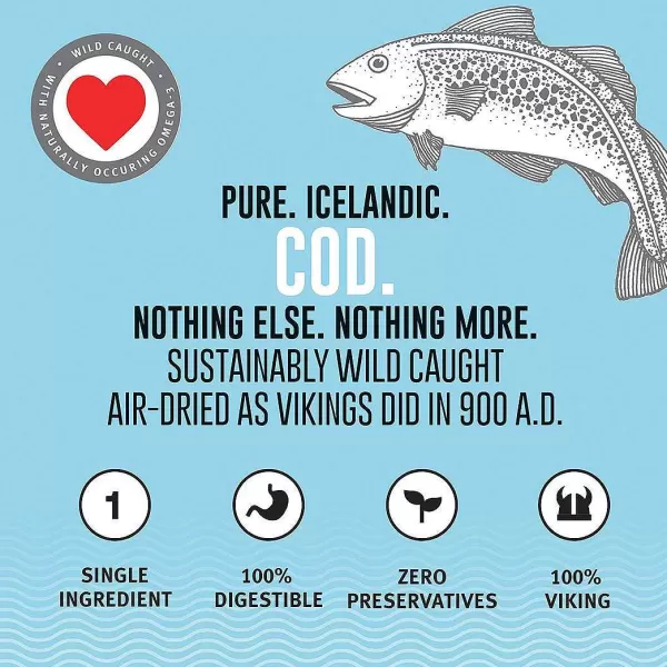 New Icelandic+ Cod Mini Fish Chips Pure Fish Treats For Dogs Dog Treats