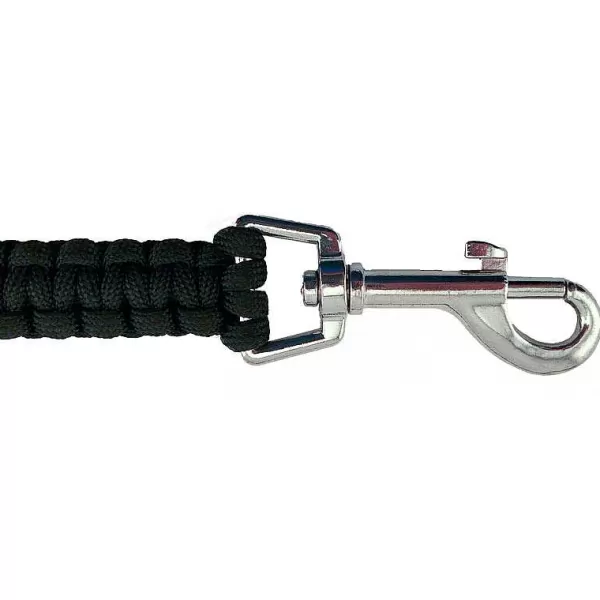 Flash Sale Paw Brothers 6' Tactical Cord Cobra Weave Lead Black Leads & Leashes