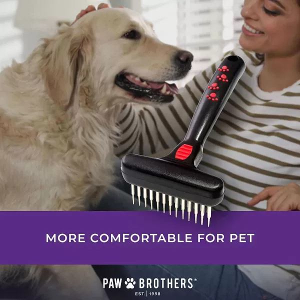 Discount Paw Brothers Magic Spring Undercoat Rake Double Row (13 Long/12 Short) 3.5" Grooming Tools