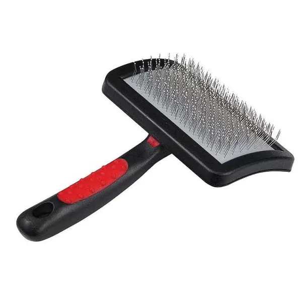 Best Paw Brothers Medium Soft Pin Universal Type Curved Slicker With Coated Pin Tips Grooming Tools