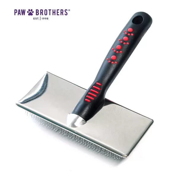 Best Sale Paw Brothers Soft Pin Flat Slicker With Coated Pin Tips - Large Grooming Tools