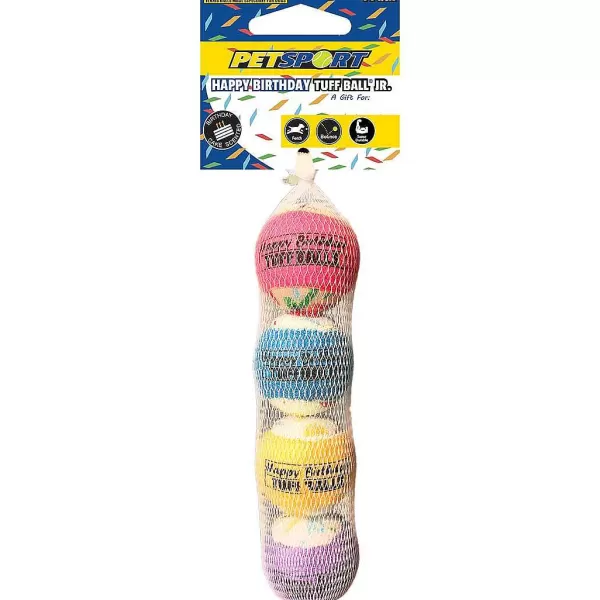 Best Petsport Happy Birthday Tuff Balls - Multiple Sizes Dog Toys