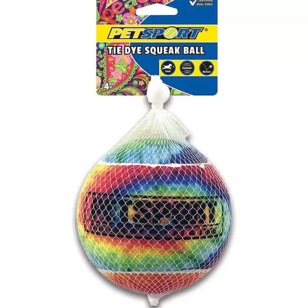 Shop Petsport Tie Dye Squeak Ball - Multiple Sizes Dog Toys