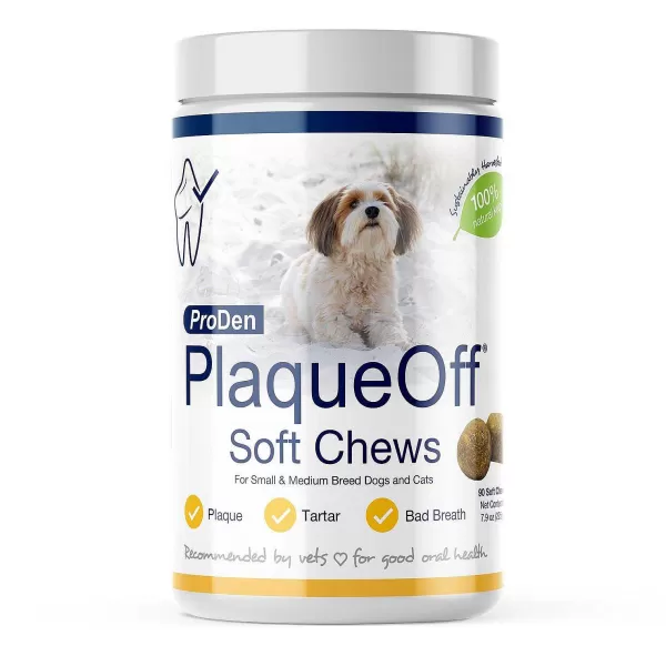Shop Proden Plaqueoff S/M Breed Dog & Cat Dental Soft Chews - 90Ct Dental Care