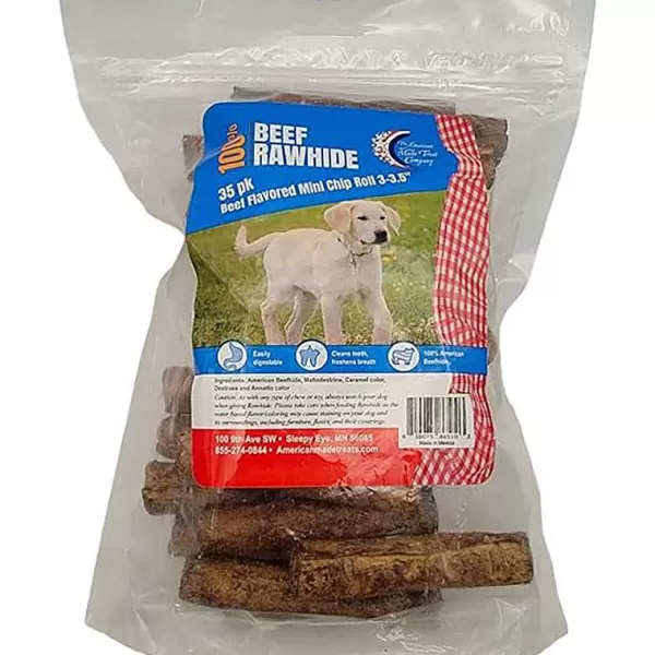 Shop Rawhide Beef 3-3.5 Inch Beef Flavored Mini Chip Roll - 35 Pack Dog Treats