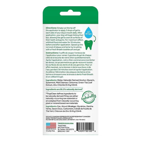 Sale Tropiclean Fresh Breath Oral Care Clean Teeth Gel 4 Oz Dental Care